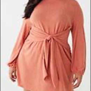 Plus Size Knotted Mini Dress